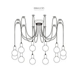 Multi-Light Spider Web Black LED Chandelier - Clowas