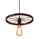 Wheel Design Vintage Industrial Bar Pendant Light - Clowas