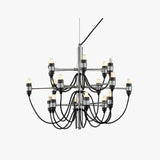 Multi-Arm Design Candelabra Black Industrial Chandelier - Clowas