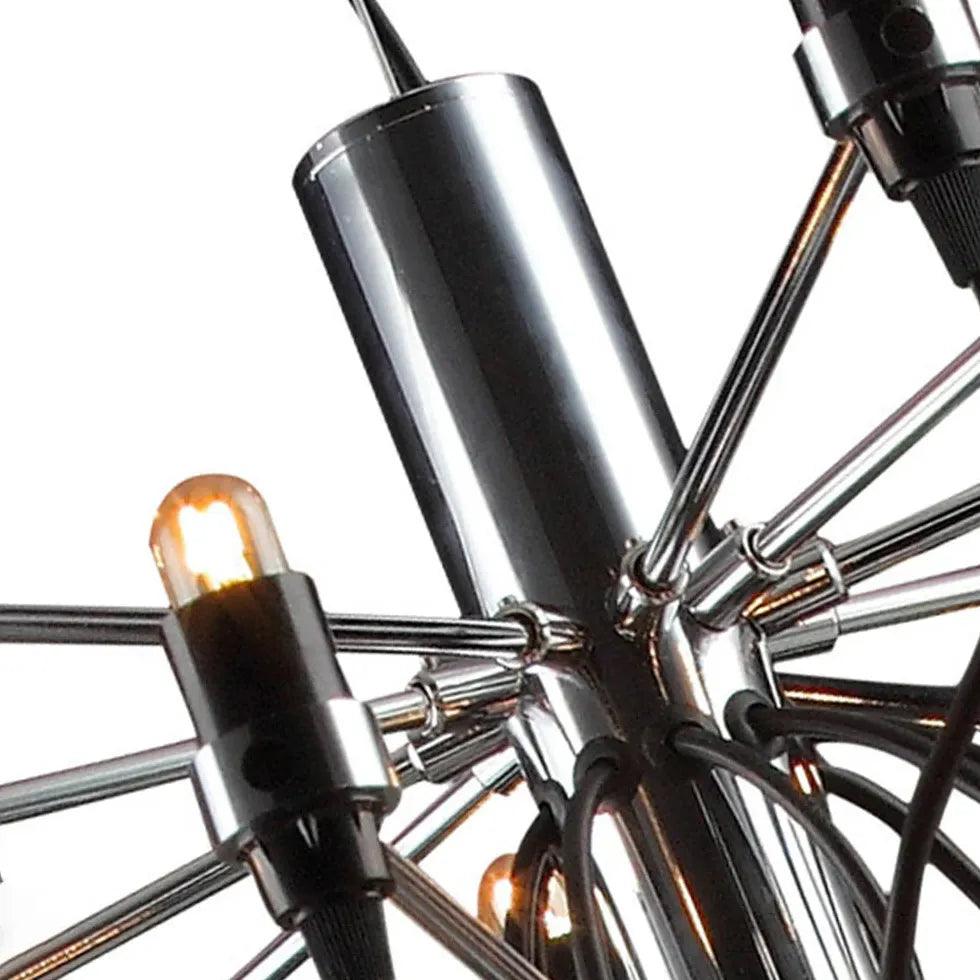 Multi-Arm Design Candelabra Black Industrial Chandelier - Clowas