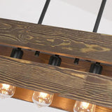 Rectangular Wooden Frame Vintage Dining Pendant Light - Clowas