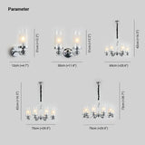 Cylindrical Shade Silver Modern Glass Chandelier - Clowas