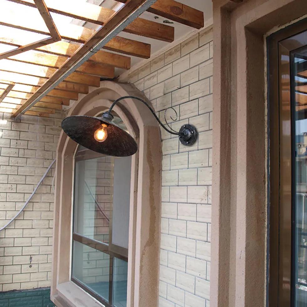 Black Gooseneck Outdoor Light Antique Exterior - Clowas