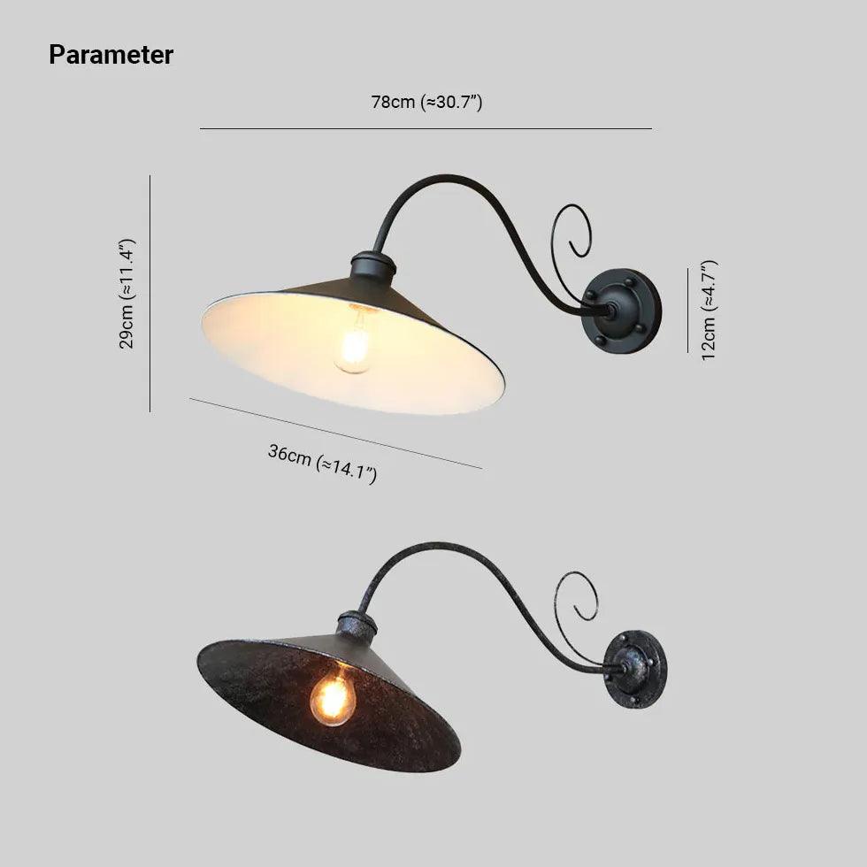 Black Gooseneck Outdoor Light Antique Exterior - Clowas