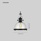 Hemisphere Lantern Design Black Industrial Pendant Light - Clowas