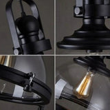 Hemisphere Lantern Design Black Industrial Pendant Light - Clowas