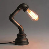 Metal Pipe-Shaped Industrial Style Desk Lamp - Clowas