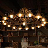 Wheel-Shaped Radiant Design Vintage Chandelier - Clowas