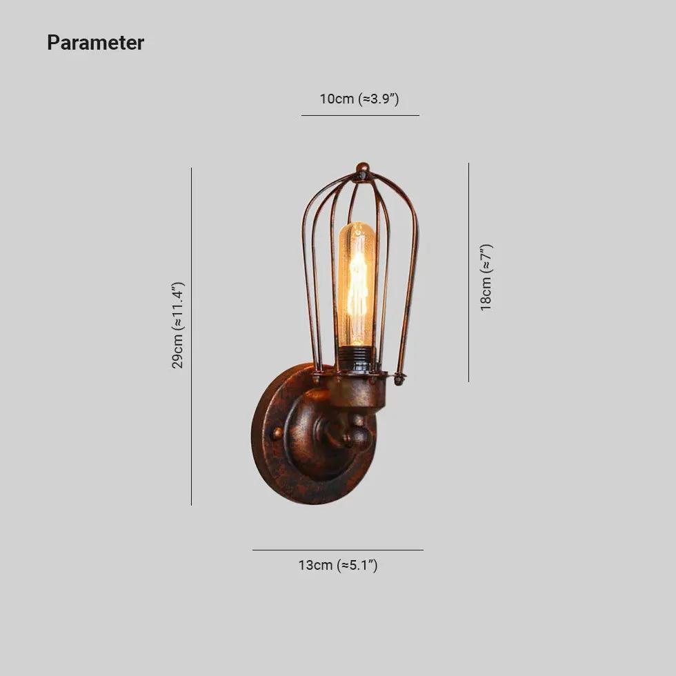Iron Art Lampshade Vintage Wall Lights - Clowas