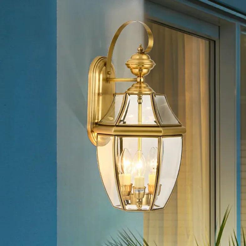 Vintage Brass Outdoor Lantern Lights - Clowas