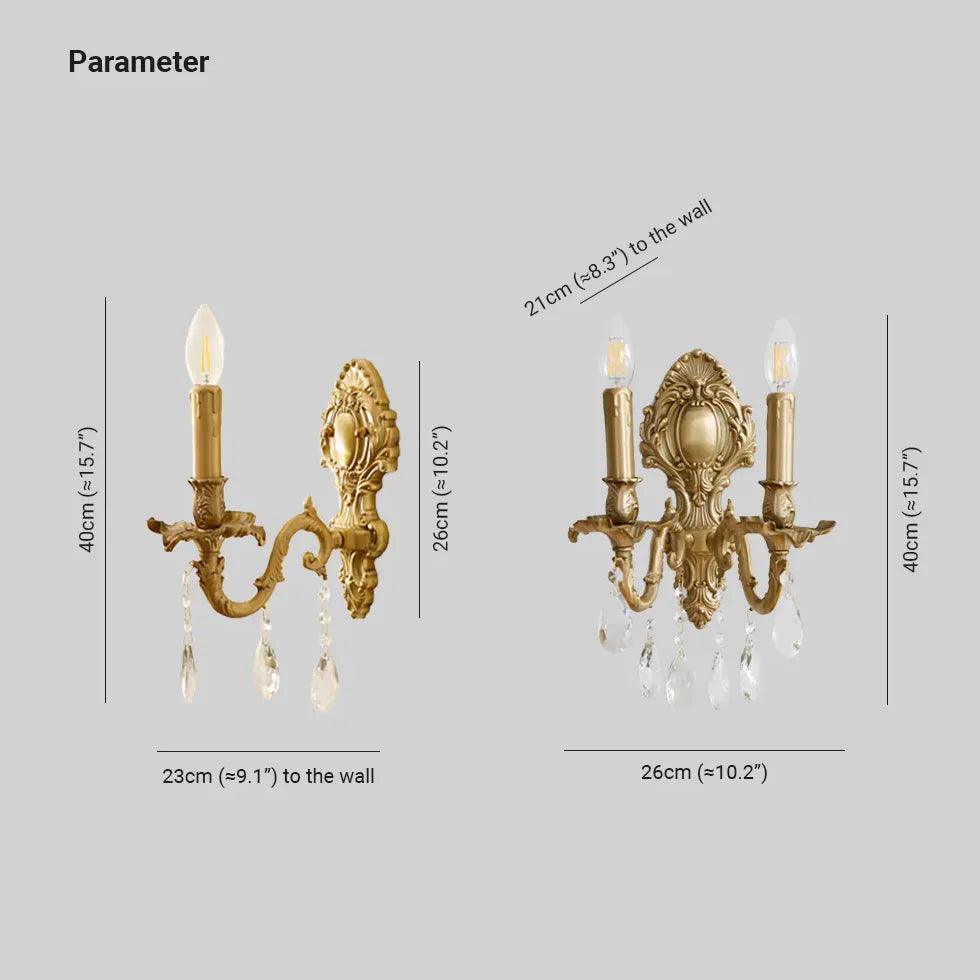 french vintage wall lights crystal - Clowas