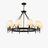 Multi-Light Fabric Shade Industrial Living Room Chandelier - Clowas
