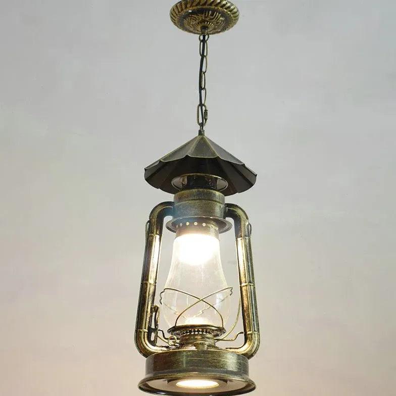 Lantern-Shaped Vintage Industrial Pendant Light - Clowas