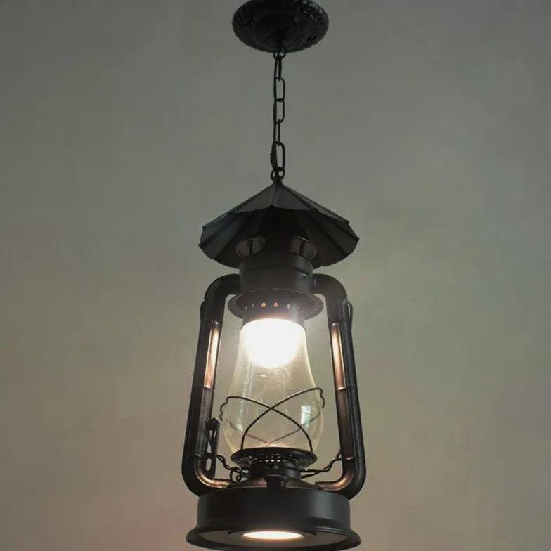 Lantern-Shaped Vintage Industrial Pendant Light - Clowas