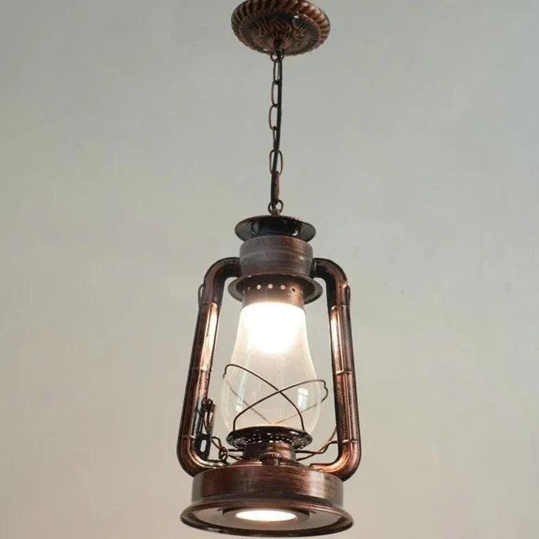 Lantern-Shaped Vintage Industrial Pendant Light - Clowas