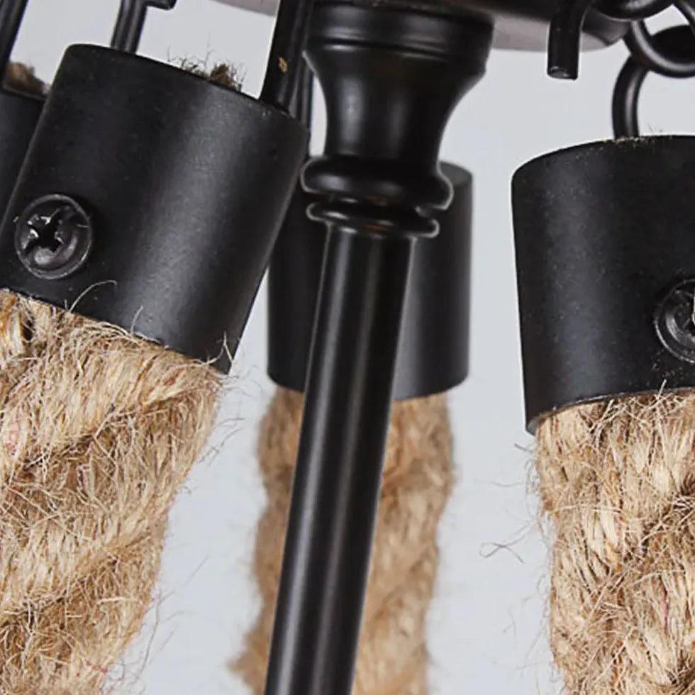 Hemispherical Metal Frame Black Vintage Pendant Light - Clowas