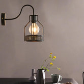 Metal Mesh Industrial Black Wall Lamps - Clowas