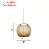 Post Modern Jute Rope Multi Light Glass Pendant