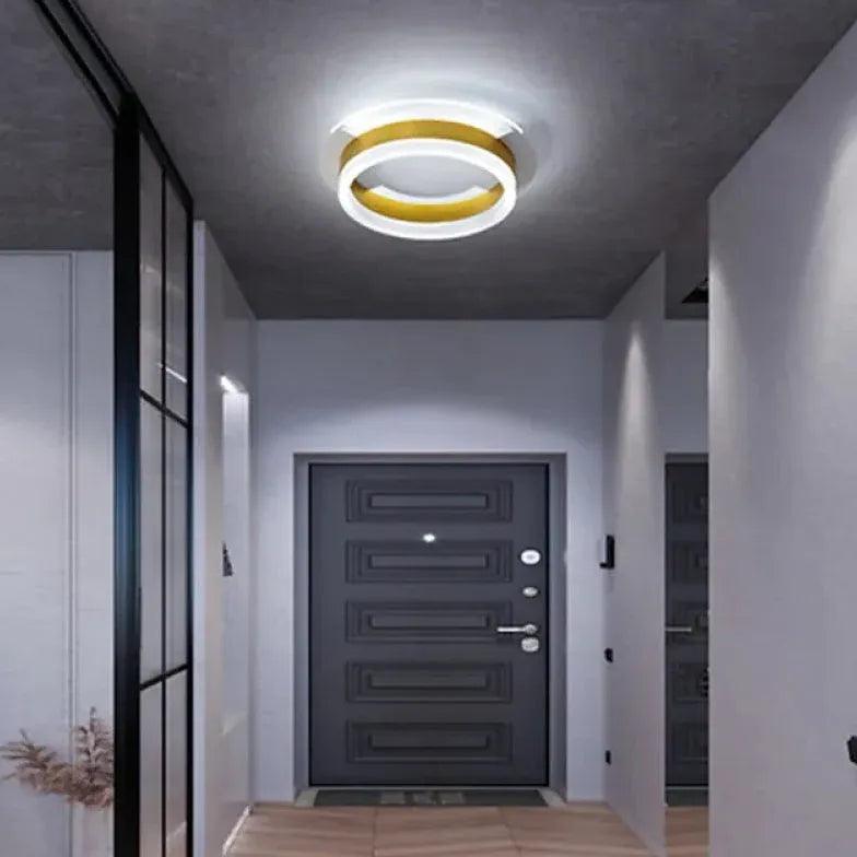 Square Gold Modern Corridor Ceiling Light - Clowas