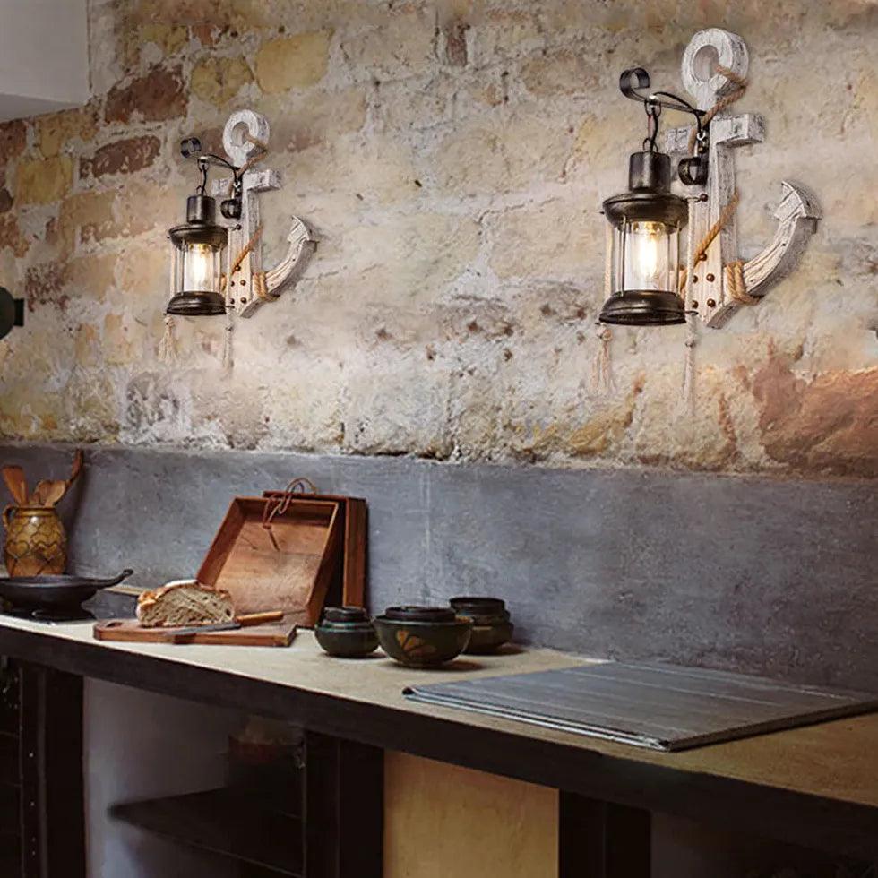 Anchor Shaped Lantern Vintage Wall Lights - Clowas