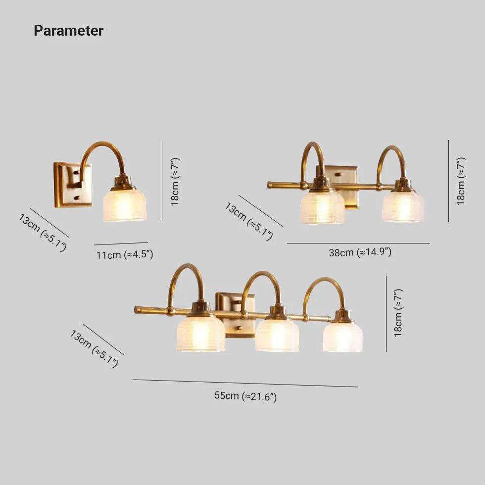 Antique Brass Bathroom Wall Lights - Clowas