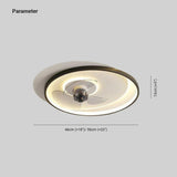 Black and White LED Modern Bedroom Fan Light - Clowas