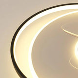 Black and White LED Modern Bedroom Fan Light - Clowas