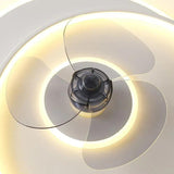Black and White LED Modern Bedroom Fan Light - Clowas