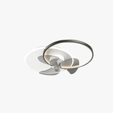 Crossed Ring Design LED Bedroom Fan Light - Clowas