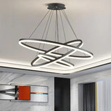 Multi-Ring Modern Black LED Pendant Light - Clowas