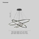 Multi-Ring Modern Black LED Pendant Light - Clowas