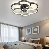 Flower-shaped Design LED Modern Ceiling Fan Light - Clowas