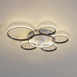 Flower Design Gold LED Modern Fan Light - Clowas