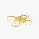 Flower Design Gold LED Modern Fan Light - Clowas