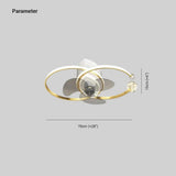 Double Ring LED Bedroom Ceiling Fan Light - Clowas