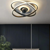 Cross Oval Design LED Modern Ceiling Fan Light - Clowas