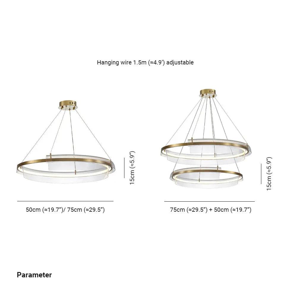 Ring Design Gold Modern Minimalist Pendant Light - Clowas
