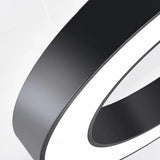 Ring-Shaped Modern Black LED Pendant Light - Clowas