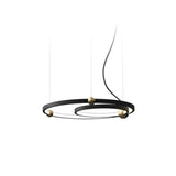 Double Ring Creative Design Black LED Pendant Light - Clowas