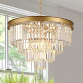 Multi-Layered Crystal Gold Branch Chandelier - Clowas