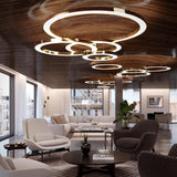 Gold LED Multi-Light Round Design Pendant Light - Clowas