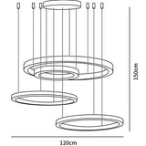 Gold LED Multi-Light Round Design Pendant Light - Clowas