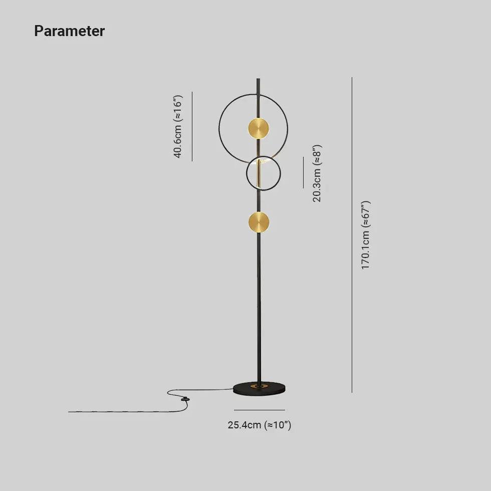 Multi-Circle Metal Modern Floor Lamp - Clowas