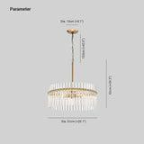 Ring Crystal Gold Living Room Pendant Light - Clowas