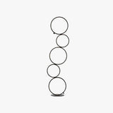 Circular Ring Design Black LED Floor Lamp - Clowas