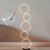 Circular Ring Design Black LED Floor Lamp - Clowas