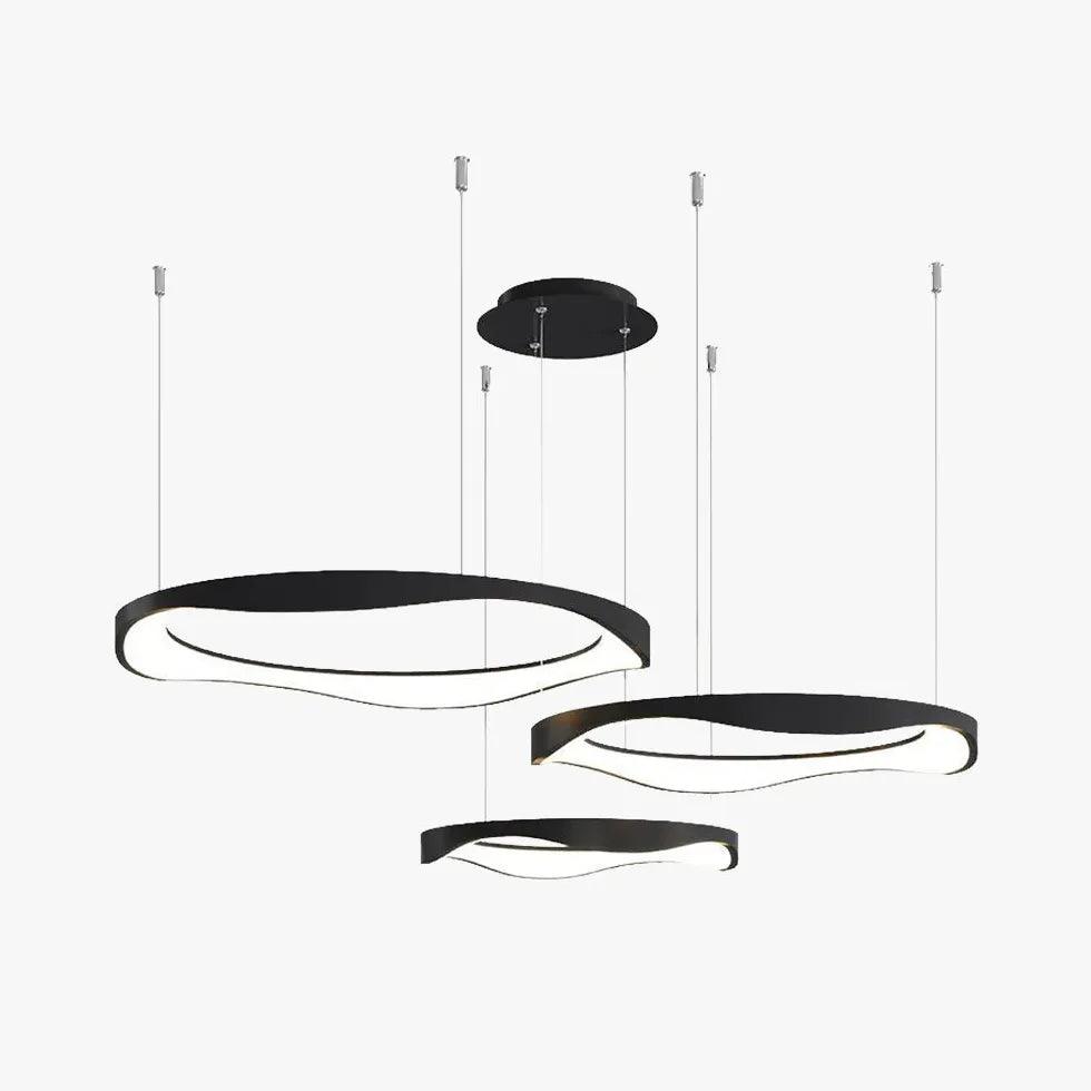 Ring-shaped Metal Acrylic LED Living Room Pendant Light - Clowas