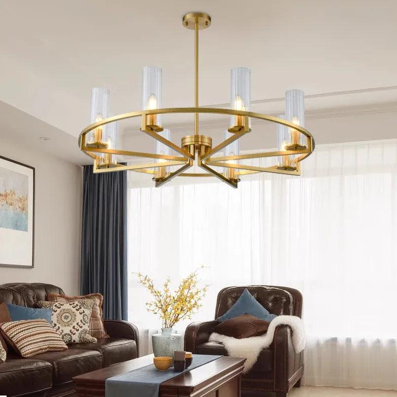 Ring-Frame Design Living Room Gold Chandelier - Clowas