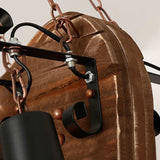 Guitar-Shaped Vintage Wood Dining Room Pendant Light - Clowas