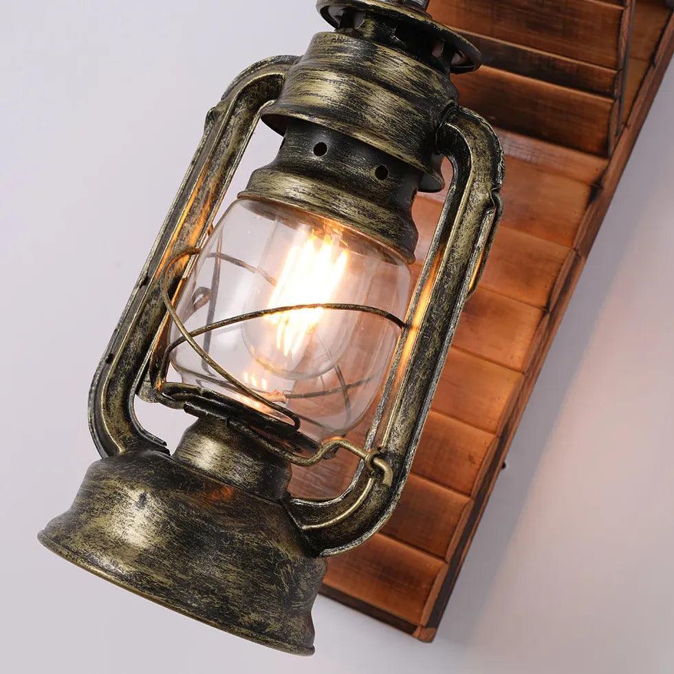Rustic Wall Lights Wood Vintage - Clowas